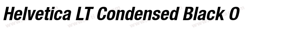 Helvetica LT Condensed Black Oblique字体转换